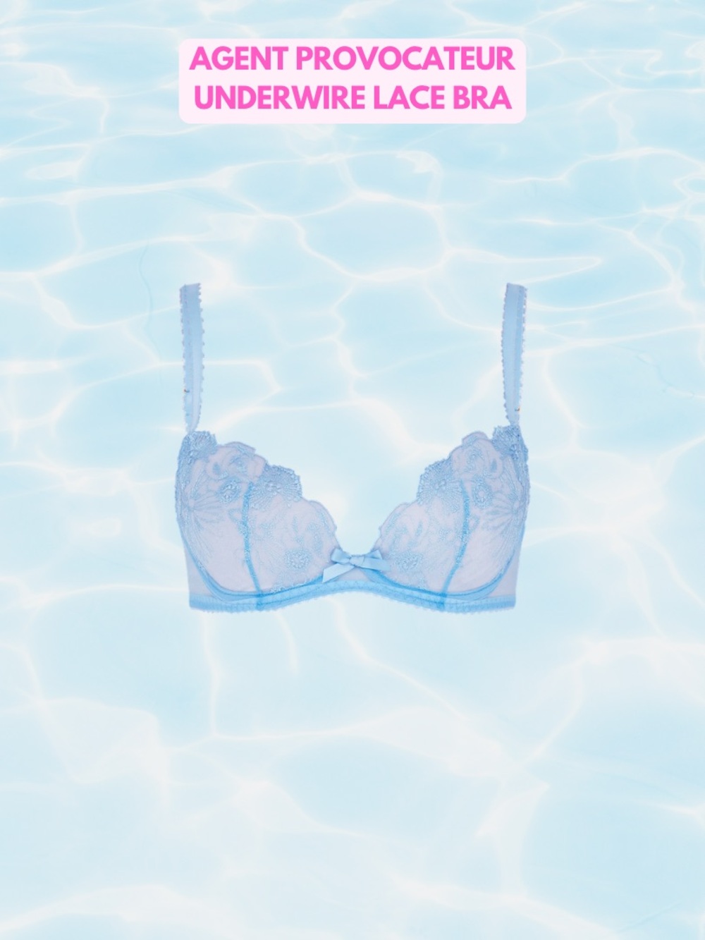 NWOT Agent Provocateur Jayce Lace Bra BLUE